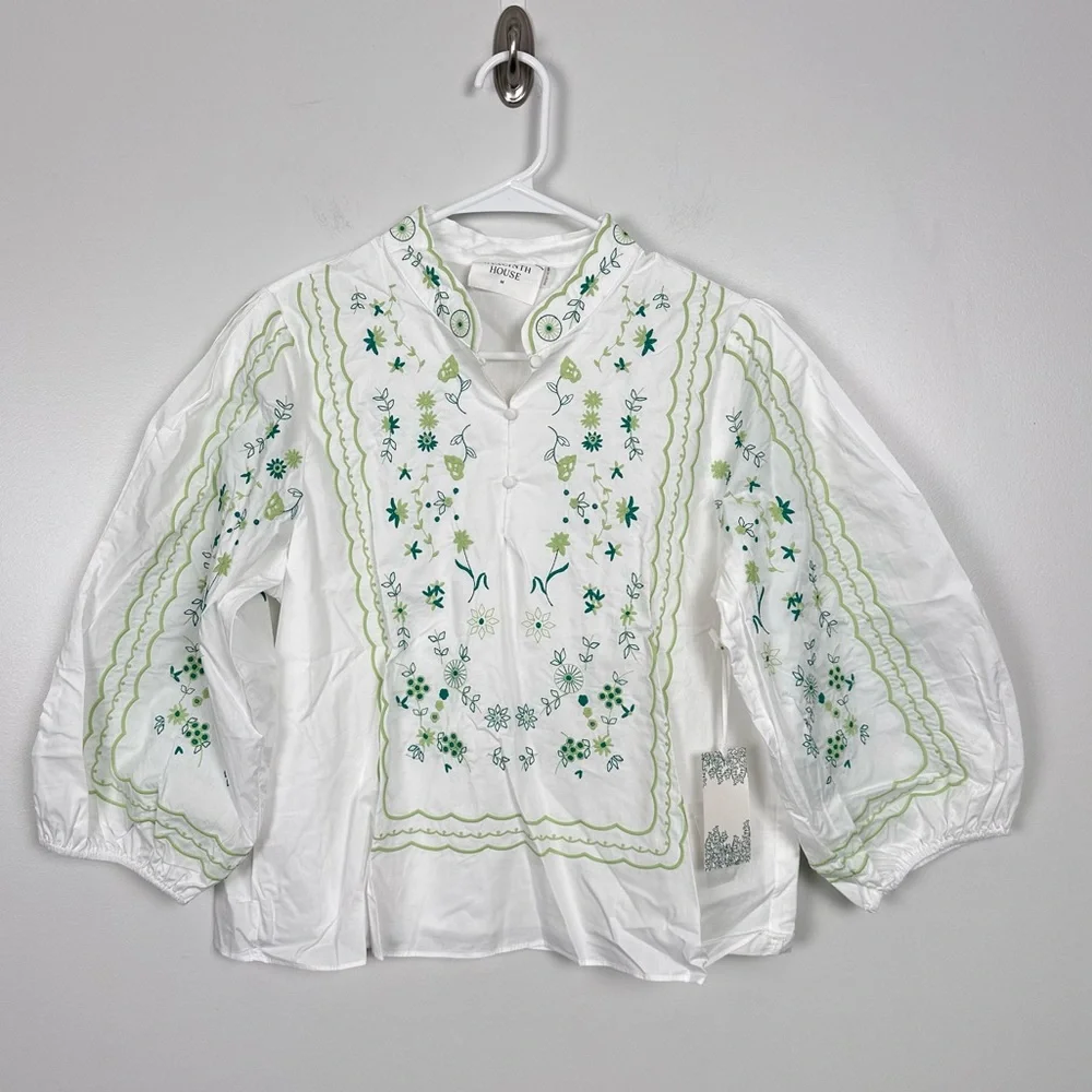 HYACINTH HOUSE Green Embroidery Erin Blouse - Picture 10 of 12
